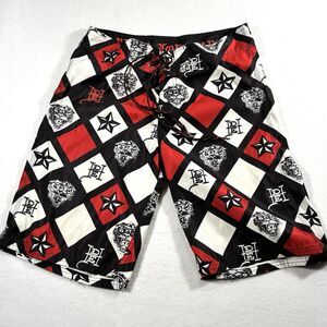 Christian Audigier Ed Hardy Surfing Trunks Board Shorts PRAY FOR SURF